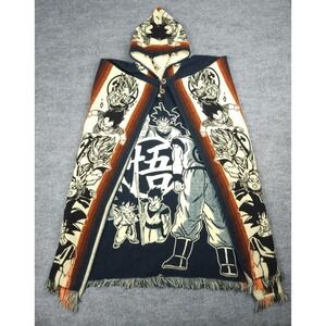 Dragon Ball Z Poncho Hooded Tapestry Graphic Anime AOP Heavy Thick Woven